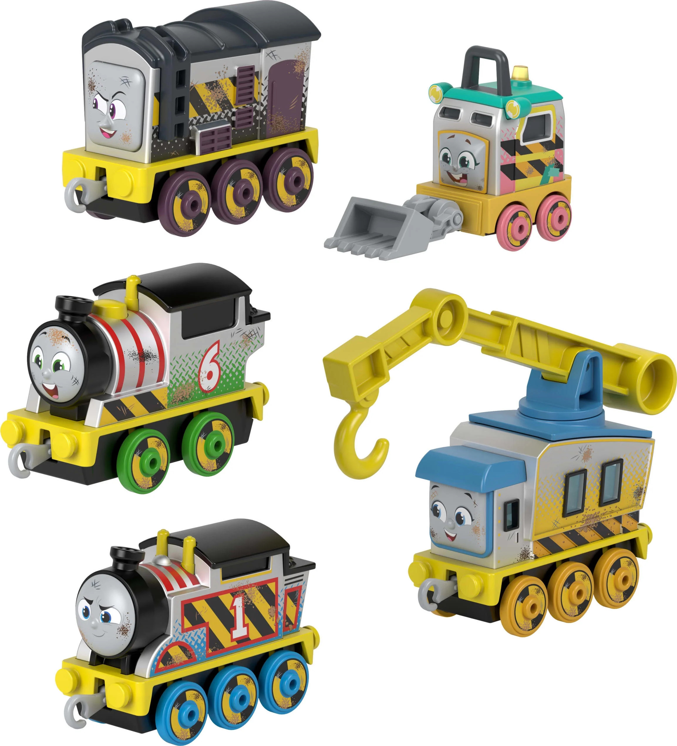 Thomas & Friends Construction Crew 5-Piece Diecast Metal Toy Train & Vehicle Set | Walmart (US)
