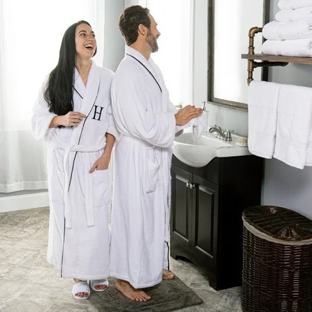 Superior Cotton Adult Unisex Embroidered White Bathrobe Large-X Large C | Walmart (US)