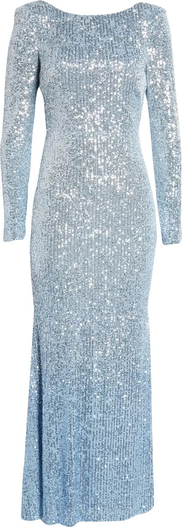 Eliza J Social Sequin Long Sleeve Gown | Nordstrom | Nordstrom Canada