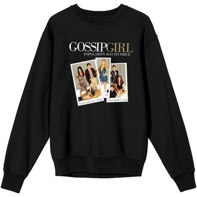 Gossip Girl Pictures of Characters Women's Black Long Sleeve Sweatshirt-Medium | Target