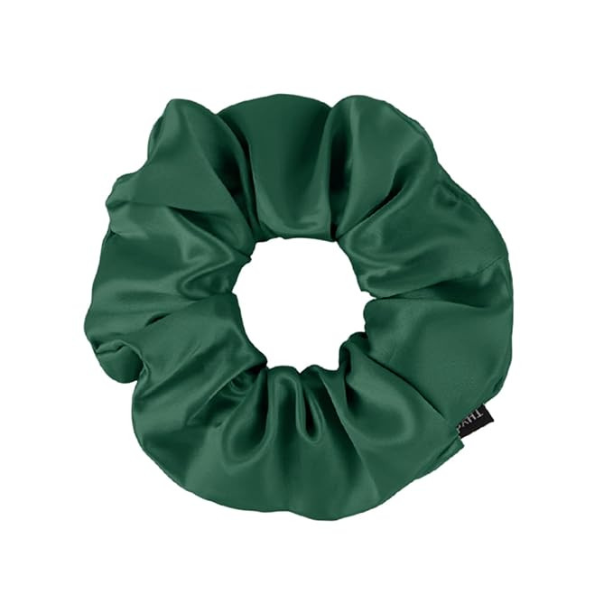 THXSILK Hair Silk Scrunchie for Women, Emerald Green, 1 x Silk Scrunchy, Free Size For All, Natur... | Amazon (US)