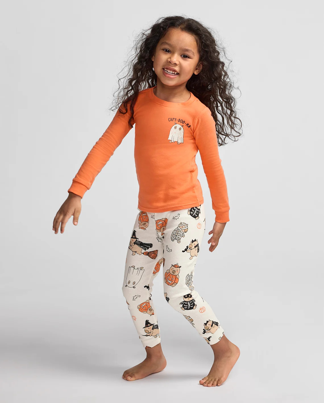 Baby And Toddler Halloween Capybara Snug Fit Cotton Pajamas - white | The Children's Place