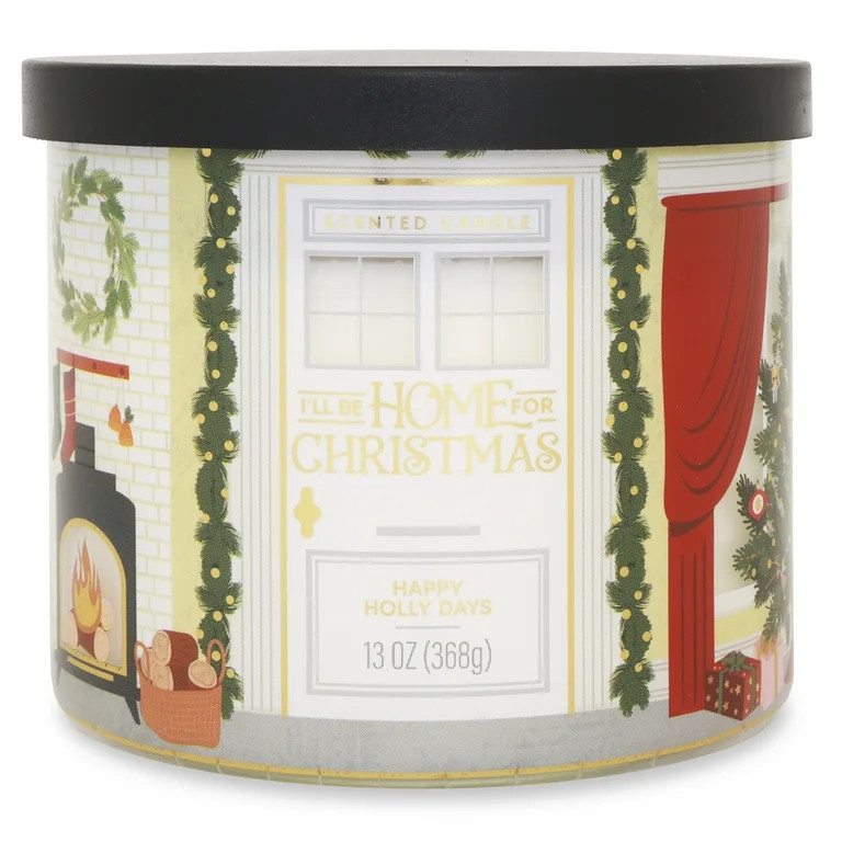 Mainstays Vela Perfumada de 3 Mechas para Días Felices con Guirnalda, 13 Onzas | Walmart (US)