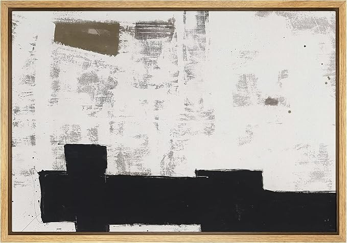 SIGNWIN Framed Canvas Print Wall Art Grunge Industrial Paint Strokes Abstract Shapes Illustration... | Amazon (US)