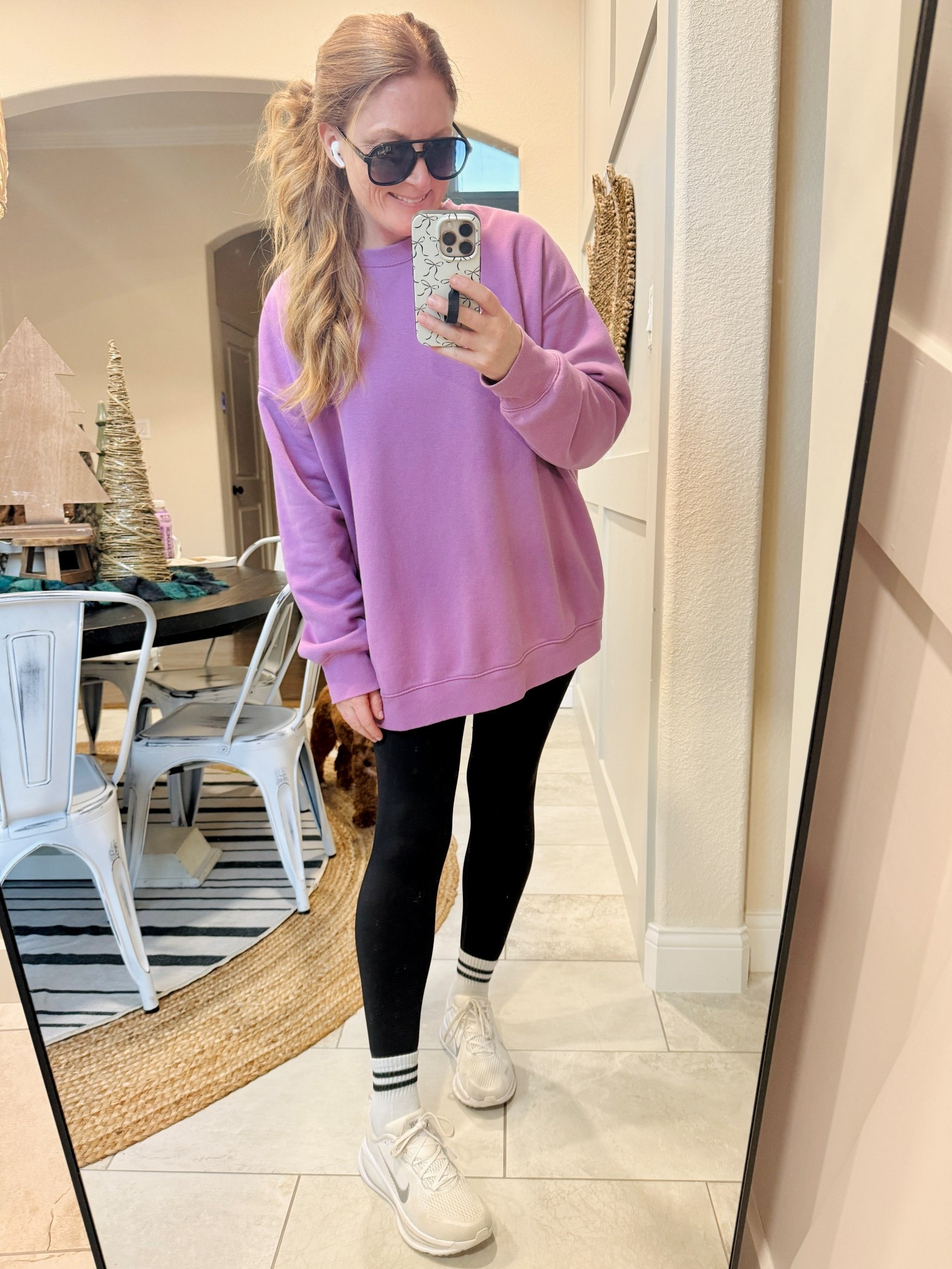 Beautiful afternoon for a walk!

Walmart crewneck: sized up 2 to an XL for length
Aerie leggings: M

#LTKootd #LTKOver40 #LTKActive