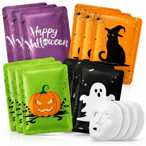 Batiyeer 12 Pcs Halloween Facial Mask Gift, Spooky Basket Stuffer for Women | Amazon (US)