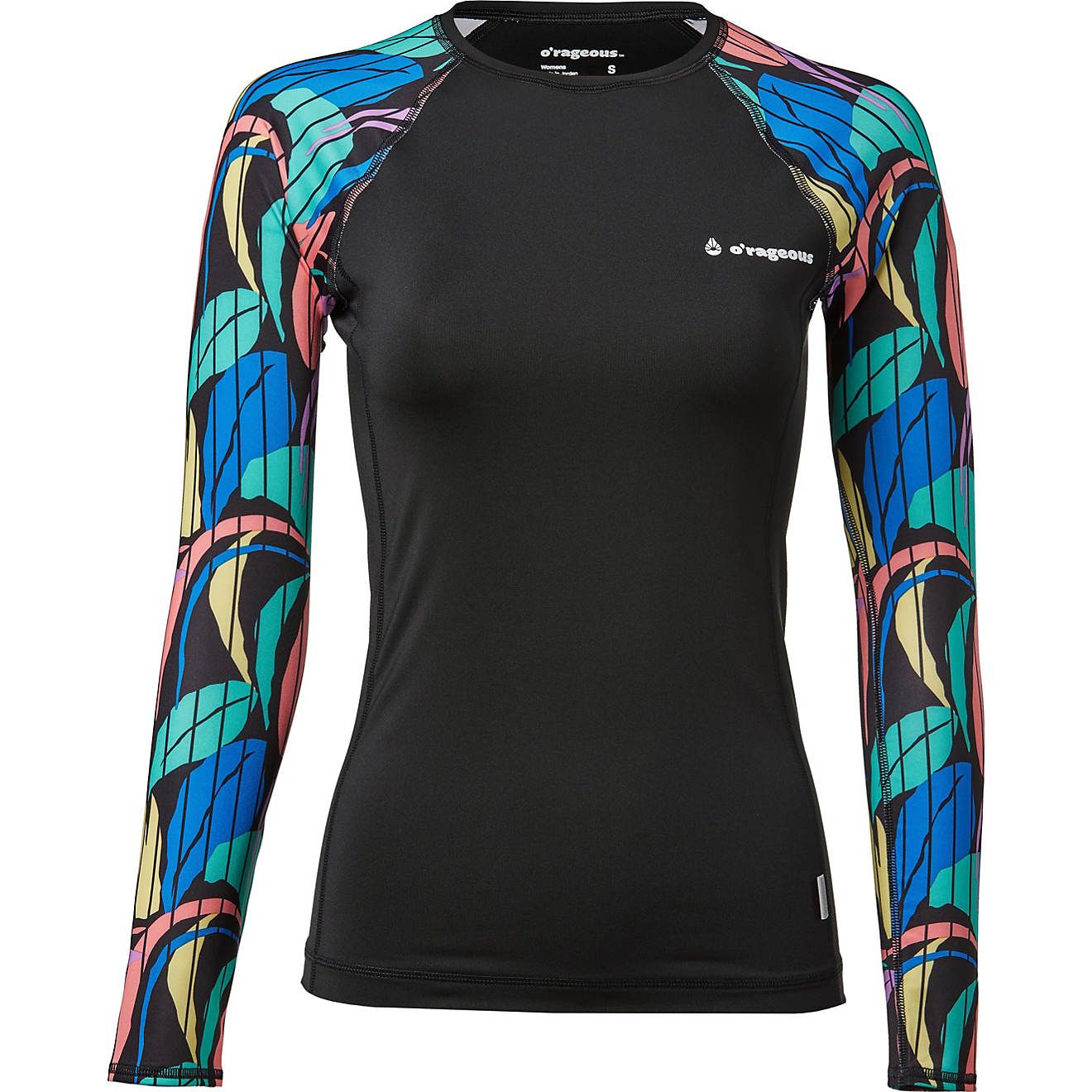 O-Rageous Juniors' Tropical Leaves Long Sleeve Rash Guard | Academy | Academy Sports + Outdoors