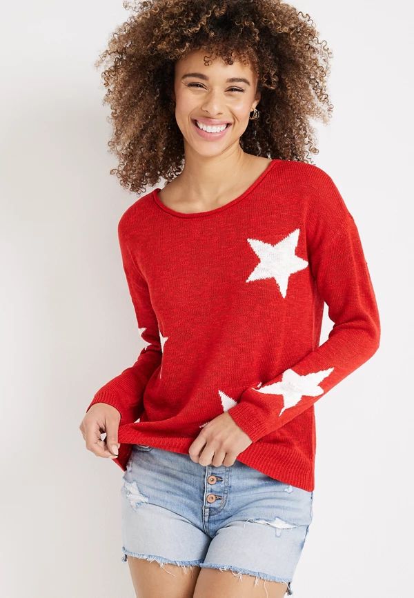 Star Tie Back Sweater | Maurices