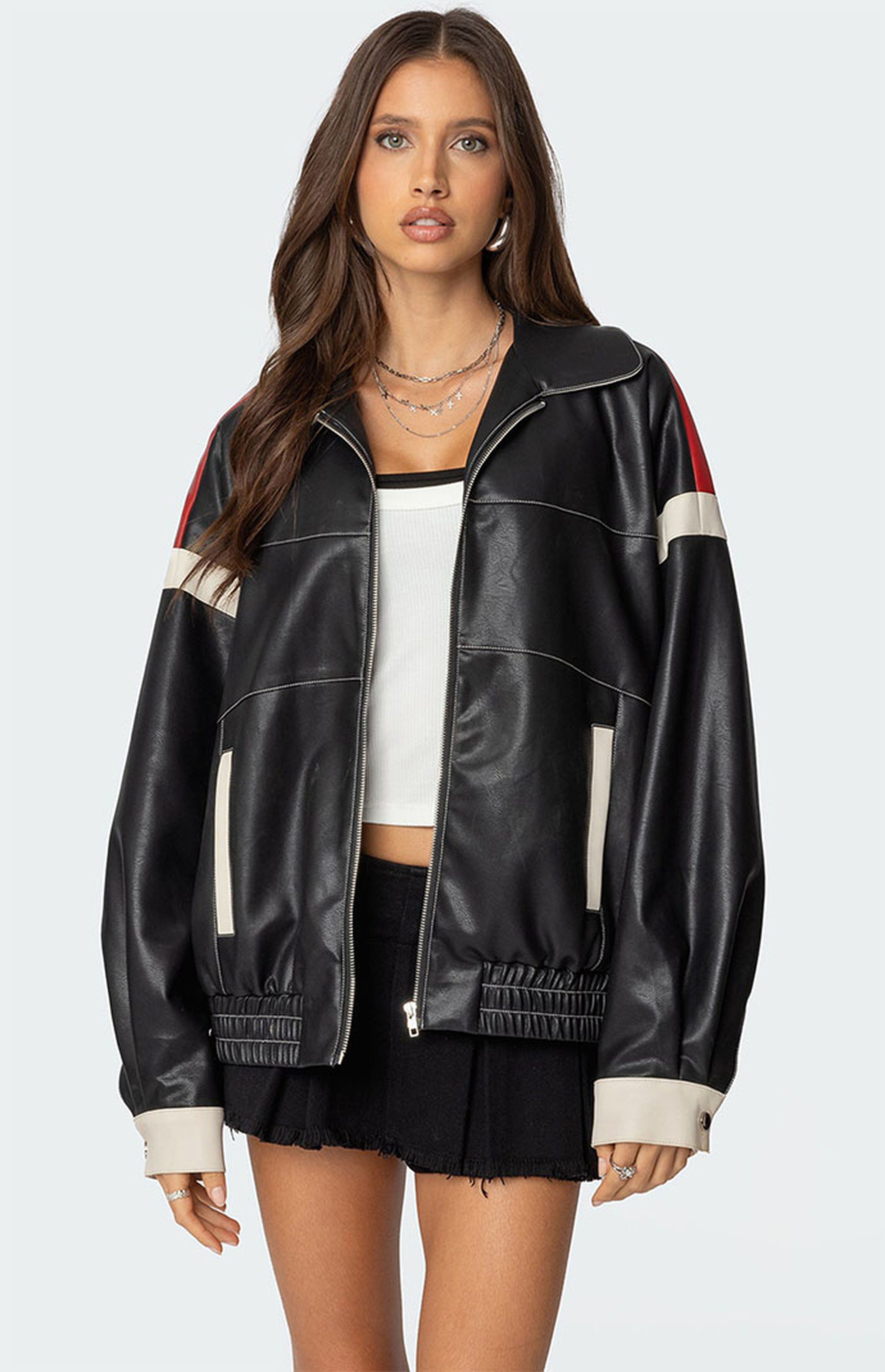 Edikted North Star Faux Leather Jacket | PacSun