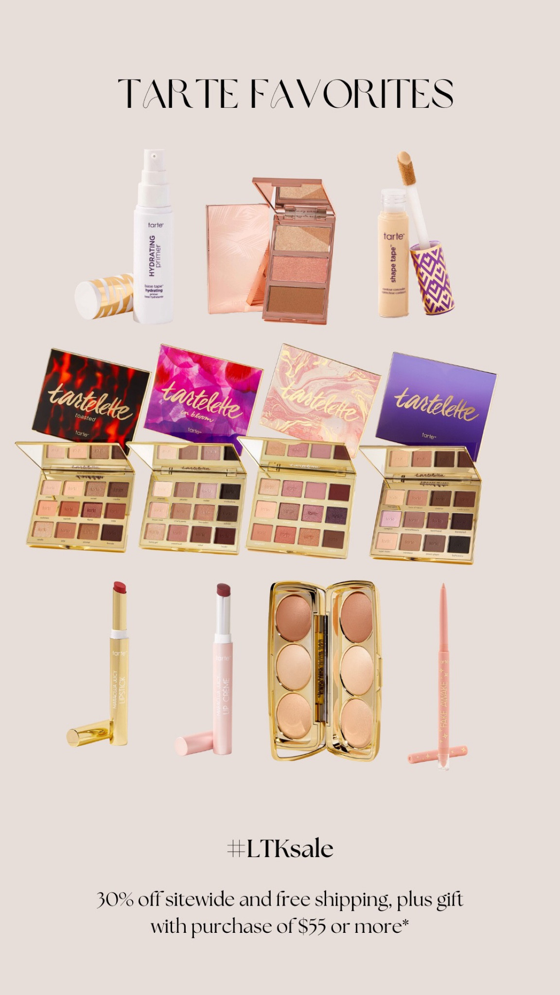 Tarte favorites 💖 30% off exclusively using the LTK app 🎉 

#LTKbeauty #LTKunder50 #LTKSale