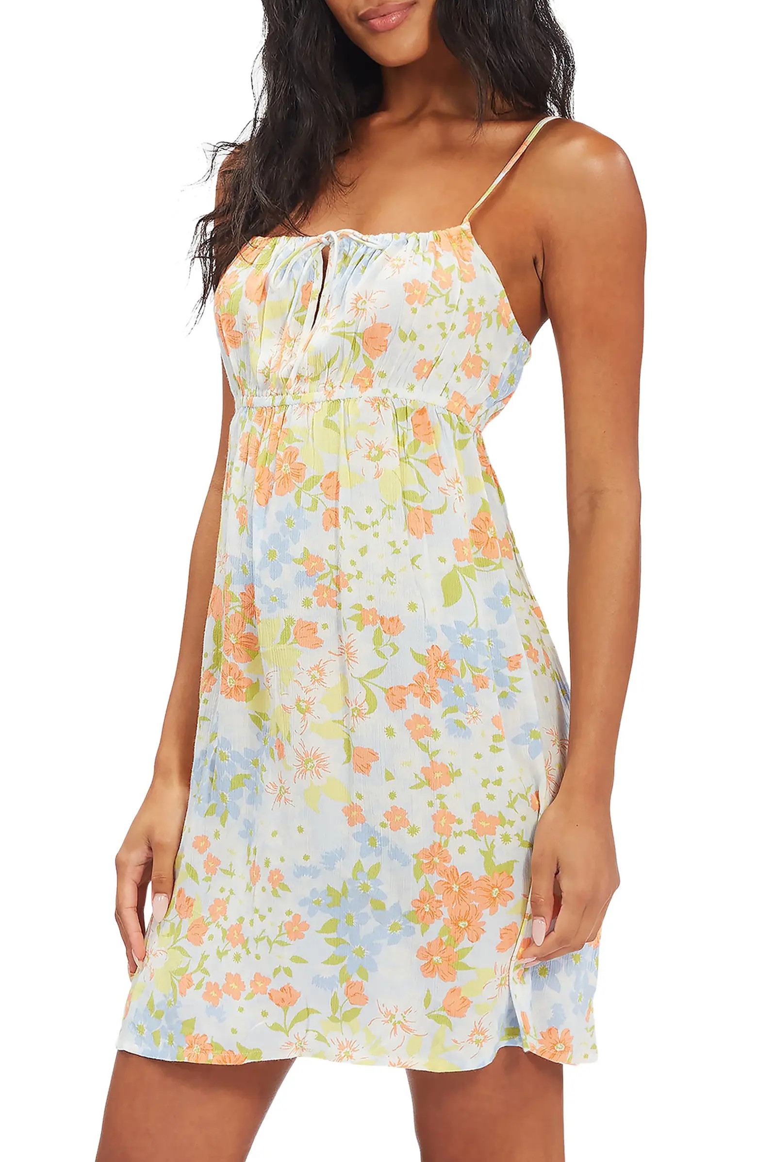Feelin Blue Floral Print Minidress | Nordstrom