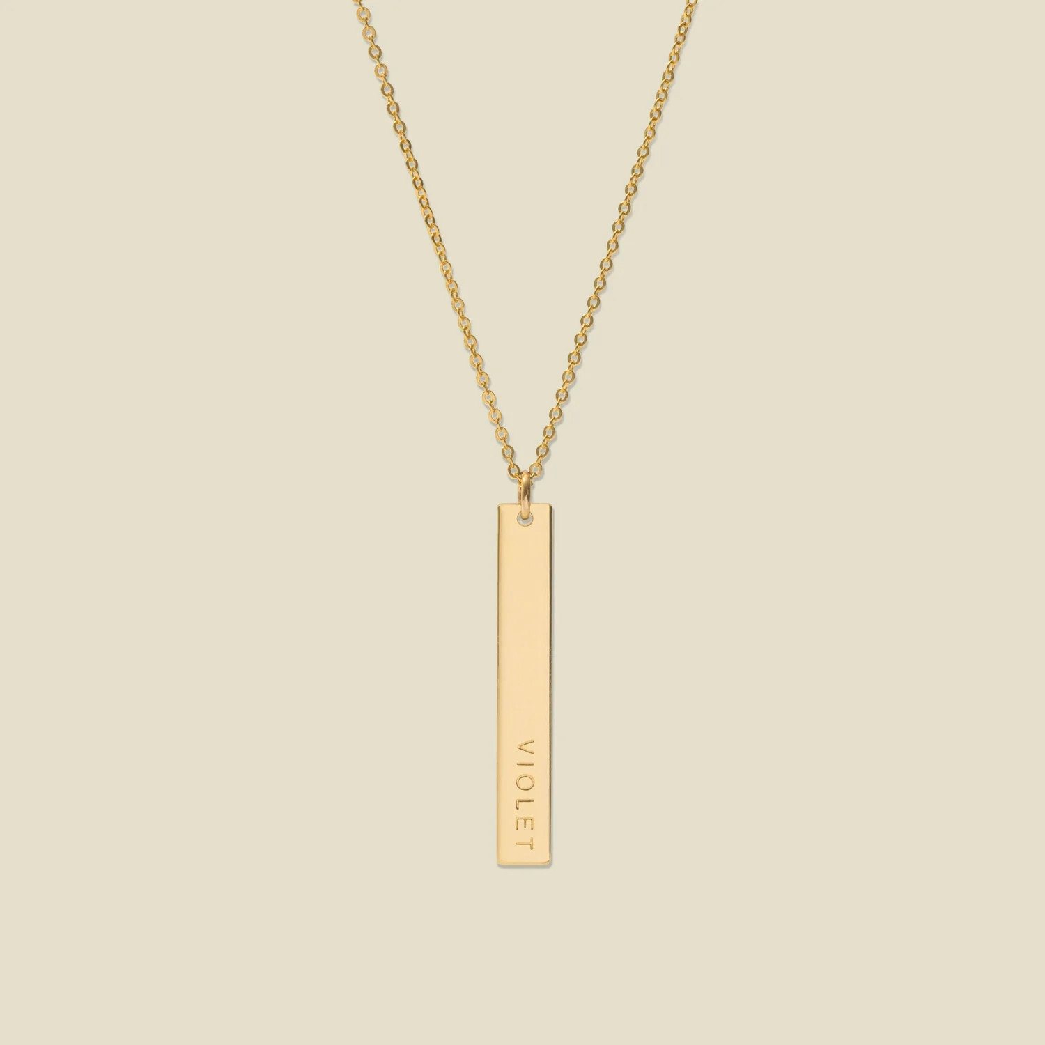 Made By Mary Skinny Vertical Bar Necklace | Delicate, Simple, Dainty | Made by Mary (US)