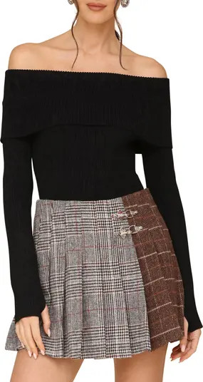 Rib Foldover Off the Shoulder Sweater Bodysuit | Nordstrom