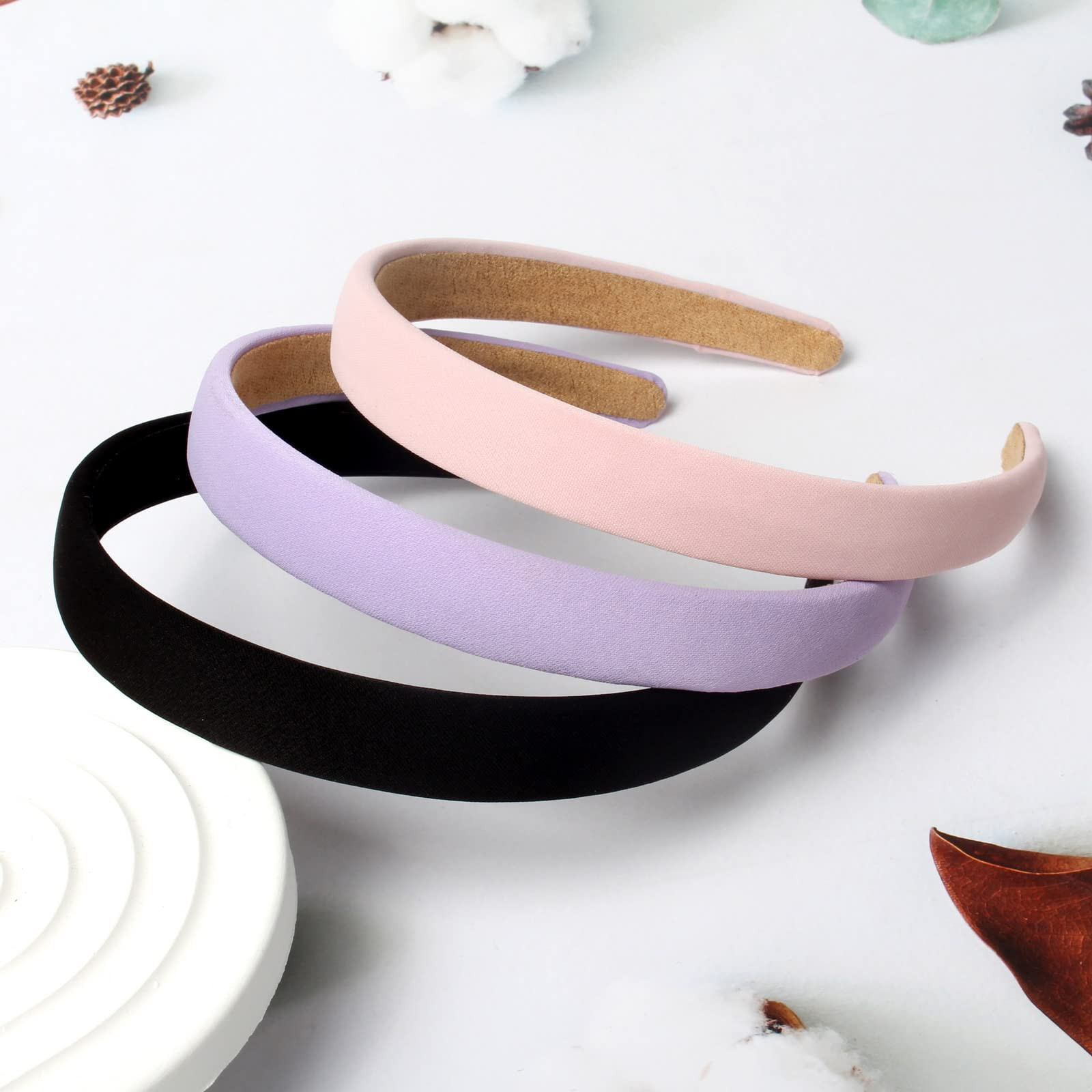 Solid Simple Headbands for Women 0.7inch Plain Soft Fabric Hairbands No Slip Fashion Cute Hair Ba... | Amazon (US)