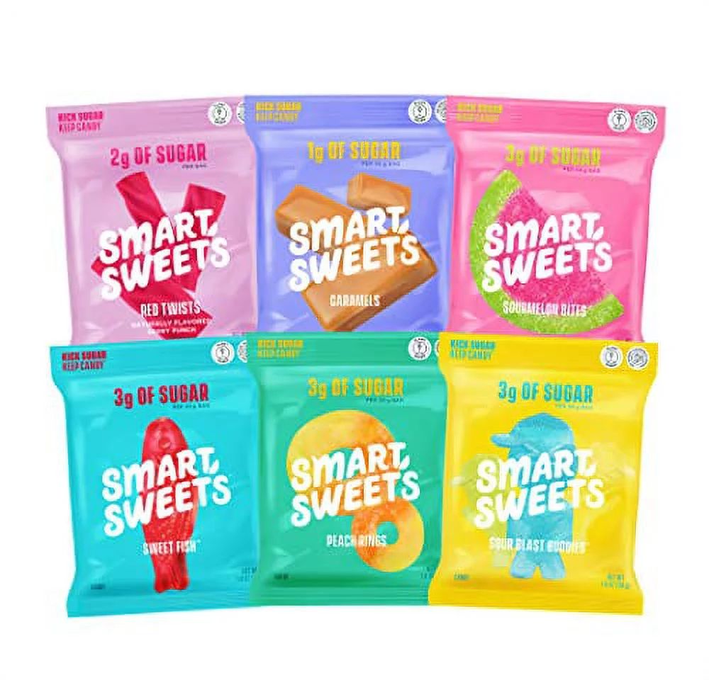 SmartSweets Variety Pack Sampler, Candy With Low Sugar & Calorie - Sweet Fish, Sourmelon Bites, P... | Walmart (US)