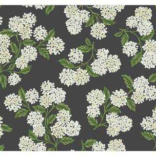 60.75 sq. ft. Hydrangea Wallpaper | The Home Depot