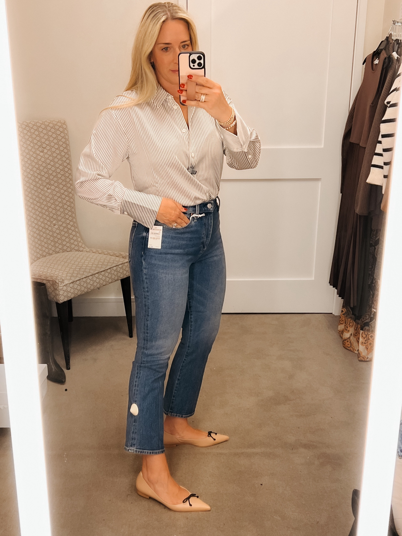 Nordstrom Anniversary Sale

Frame silk Shirt - in size m (true to size)

Pistola Lennon cropped jeans - a favorite style of denim. Runs true to size. Has stretch. 

Stuart Weitzman flats 

Fall tends 
Classic style
Jeans 



#LTKSummerSales #LTKxNSale #LTKStyleTip