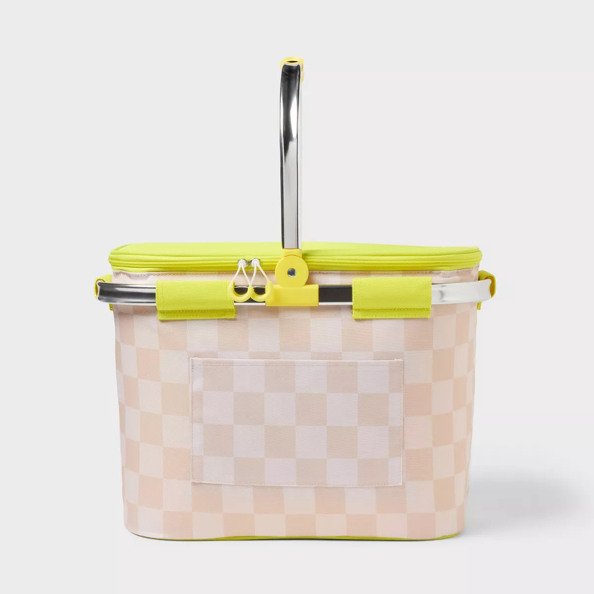 36 Cans/31qt Soft Sided Cooler - Sun Squad™ Beige Checkered/Yellow | Target