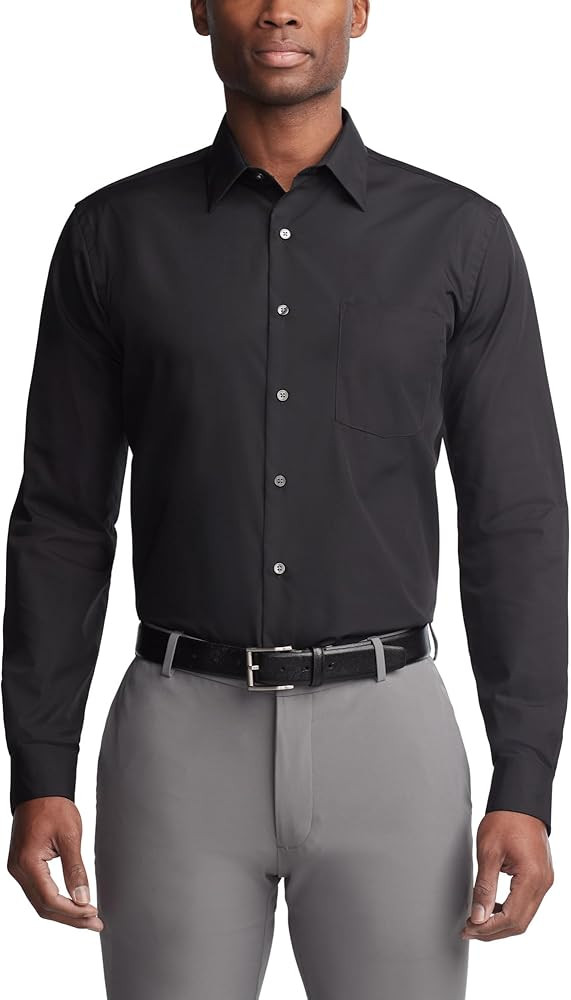 Van Heusen Men's Dress Shirt Regular Fit Poplin Solid | Amazon (US)