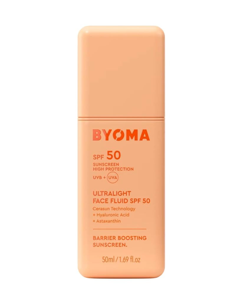 BYOMA SPF 50 Face Fluid - Ultra-Lightweight Facial Sunscreen for All Skin Tones - Luminous Glow, ... | Amazon (US)
