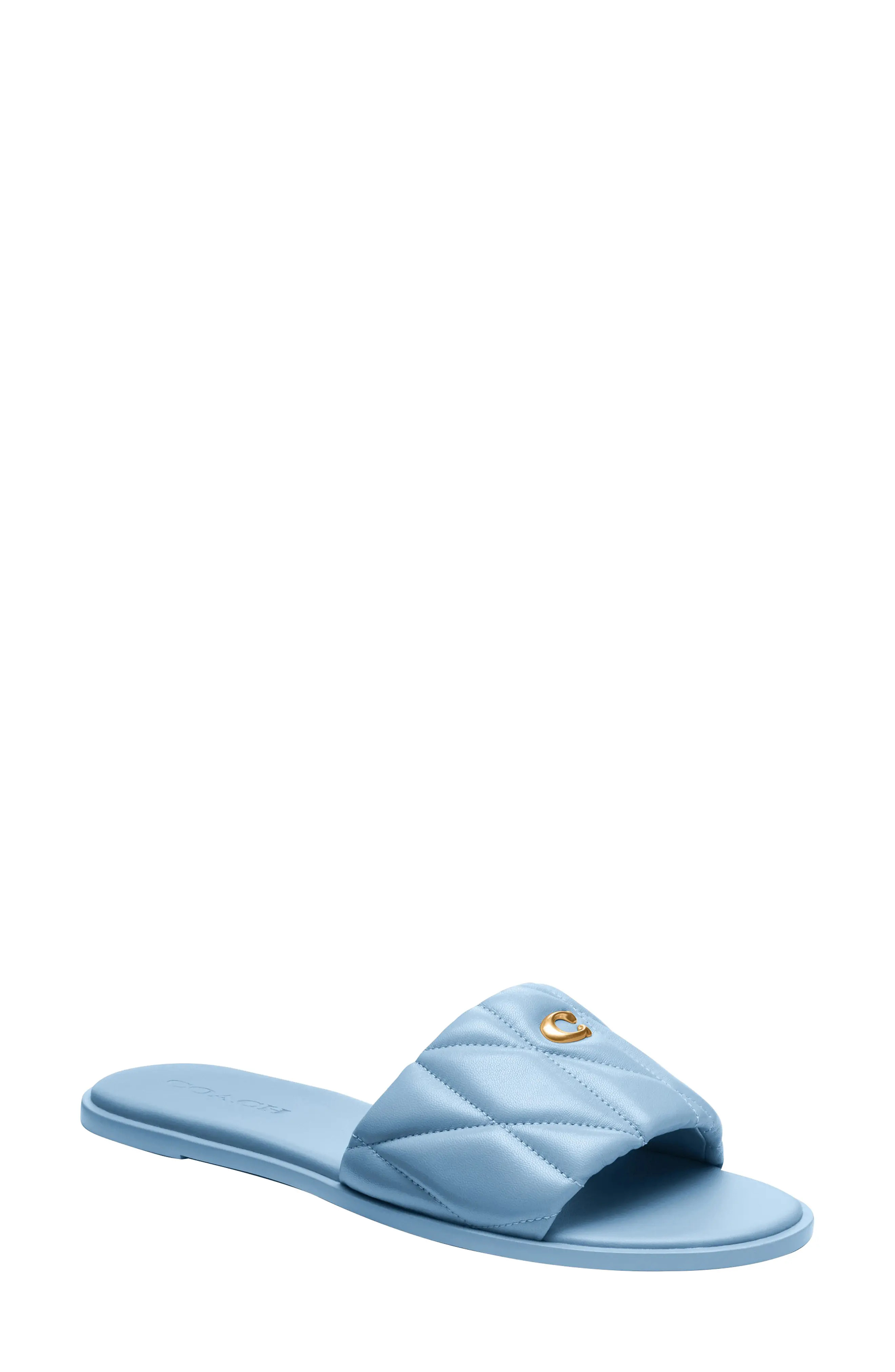 COACH Quilted Flat Slide Sandal (Women) | Nordstrom | Nordstrom