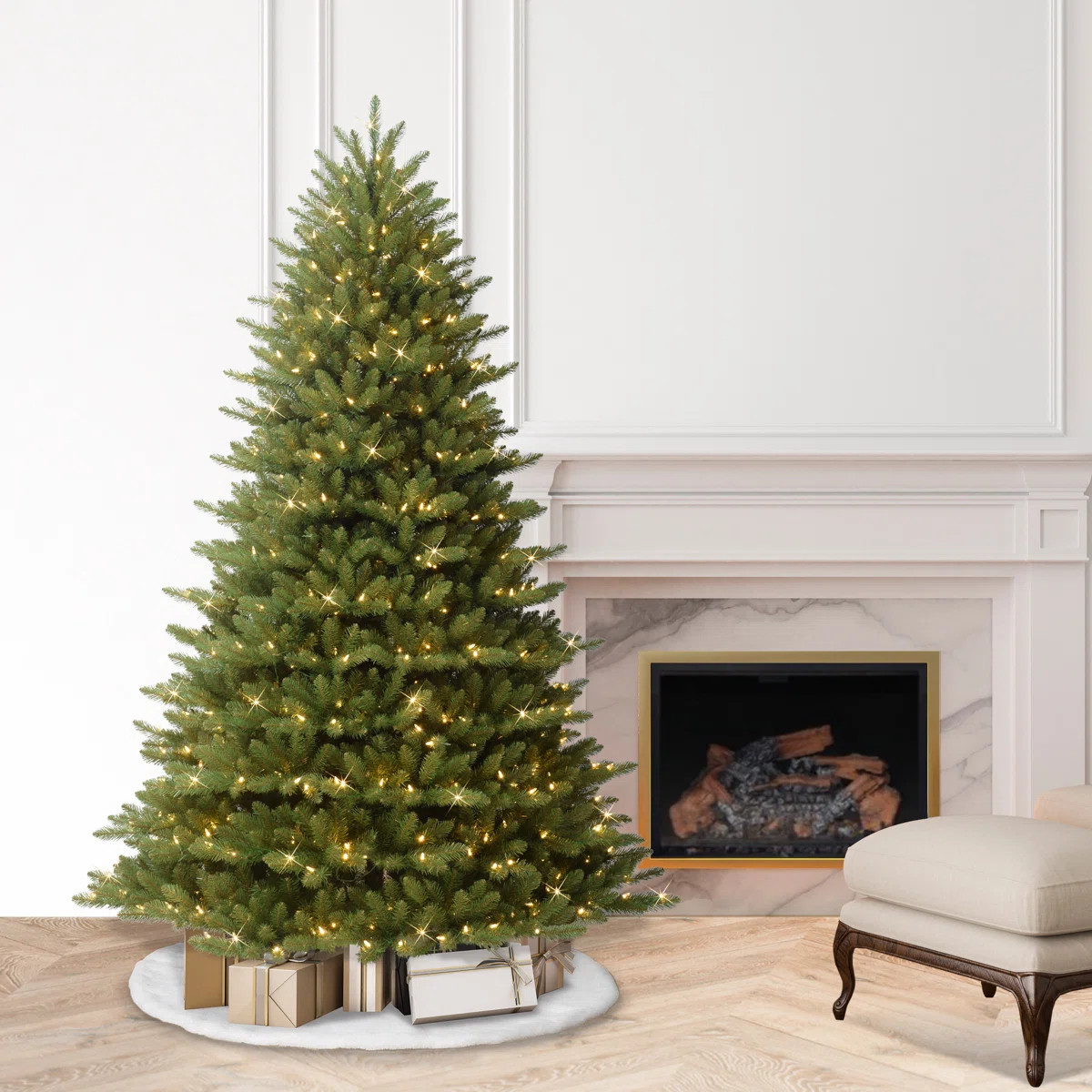 Lighted Artificial Fir Christmas Tree | Wayfair North America