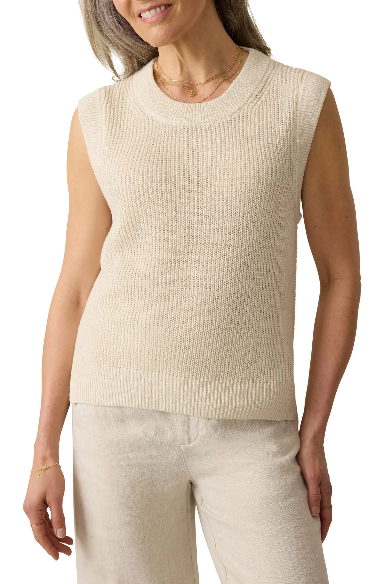 Faherty Miramar Linen & Organic Cotton Sweater Tank | Nordstrom | Nordstrom