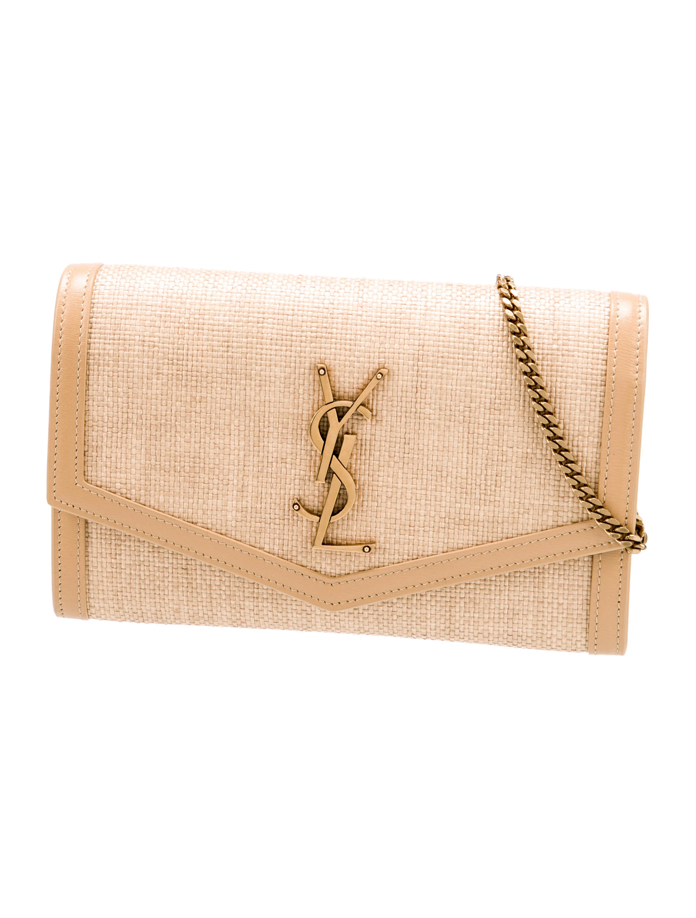 Monogram Raffia Uptown Wallet on Chain | The RealReal