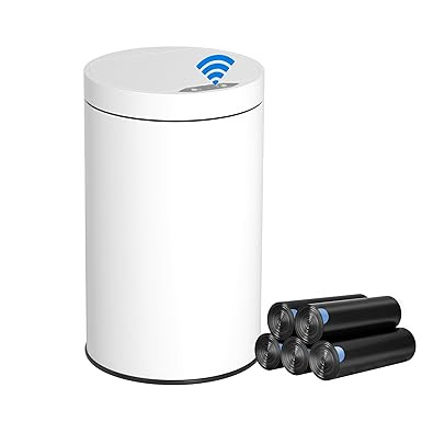kaylowe Motion Sensor Bathroom Trash Can with Lid 4 Gallon Stainless Steel Garbage Cans Automatic... | Amazon (US)