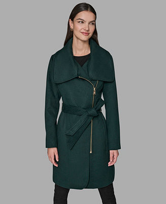 Women's Asymmetrical Wrap Coat | Macy's