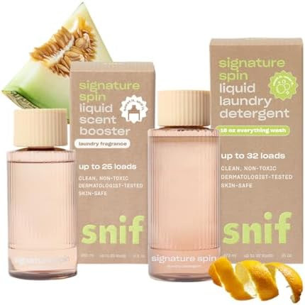 Snif Signature Spin Laundry Detergent & Scent Booster Starter Pack – Crisp Clean Signature Scen... | Amazon (US)