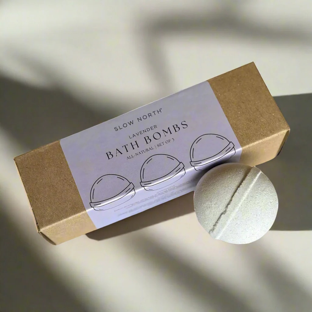 Natural Bath Bomb Set - Lavender (Set of 3) | Slow North
