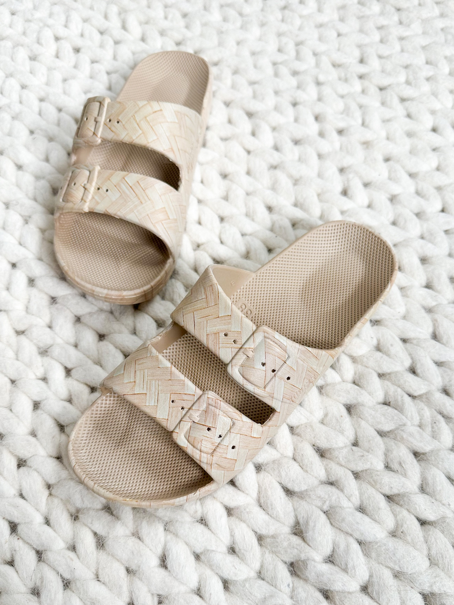 my favorite sandals from freedom Moses now come in this great faux woven neutral - order up if you’re between sizes. my favorite beach & pool slide 


#LTKswim #LTKshoecrush #LTKFind