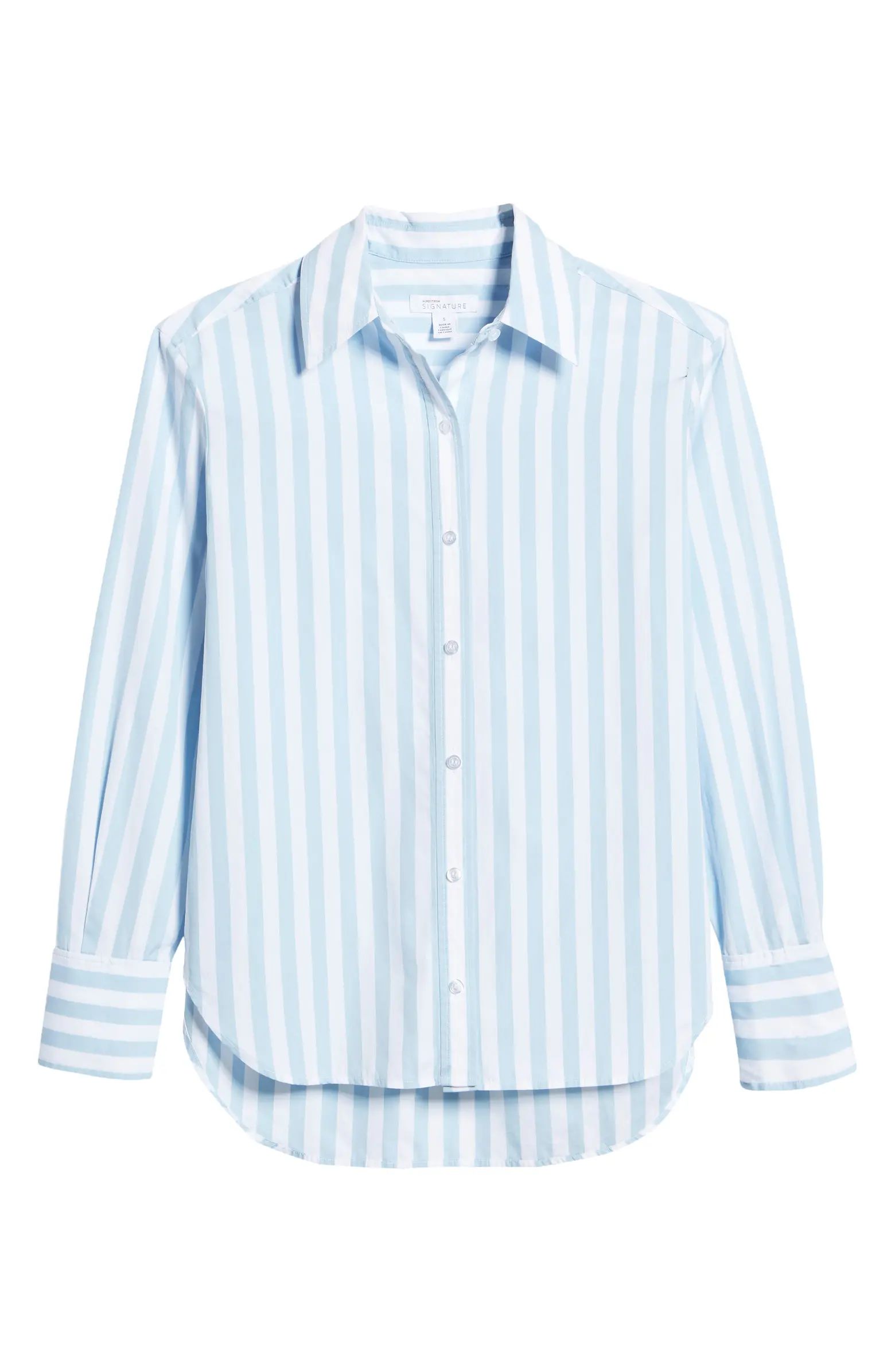 Stripe Cotton Poplin Shirt | Nordstrom