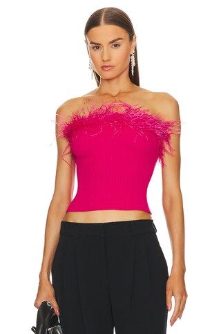 Strapless Feather Knit Top
                    
                    MILLY | Revolve Clothing (Global)