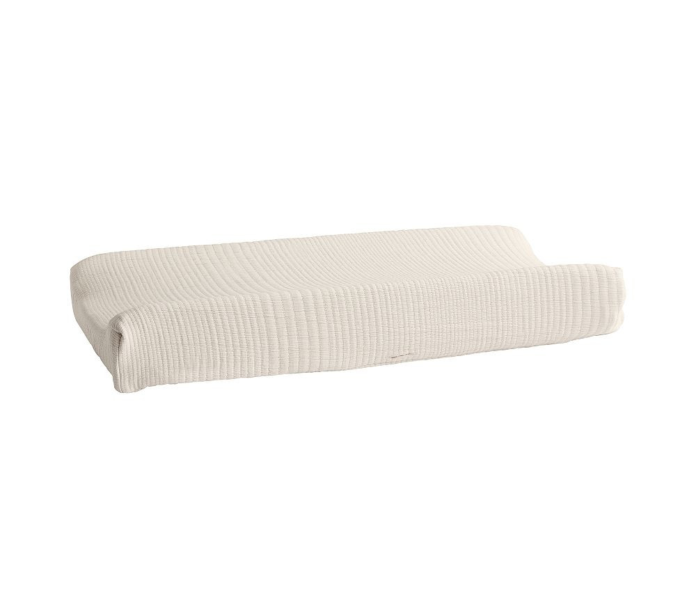 west elm x pbk Organic Matelasse Changing Pad Cover | Pottery Barn Kids