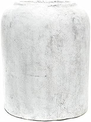 Lily's Living 27.5" H Antique White Cement Indoor Outdoor Planter, Decorative Plant Pots for All ... | Amazon (US)