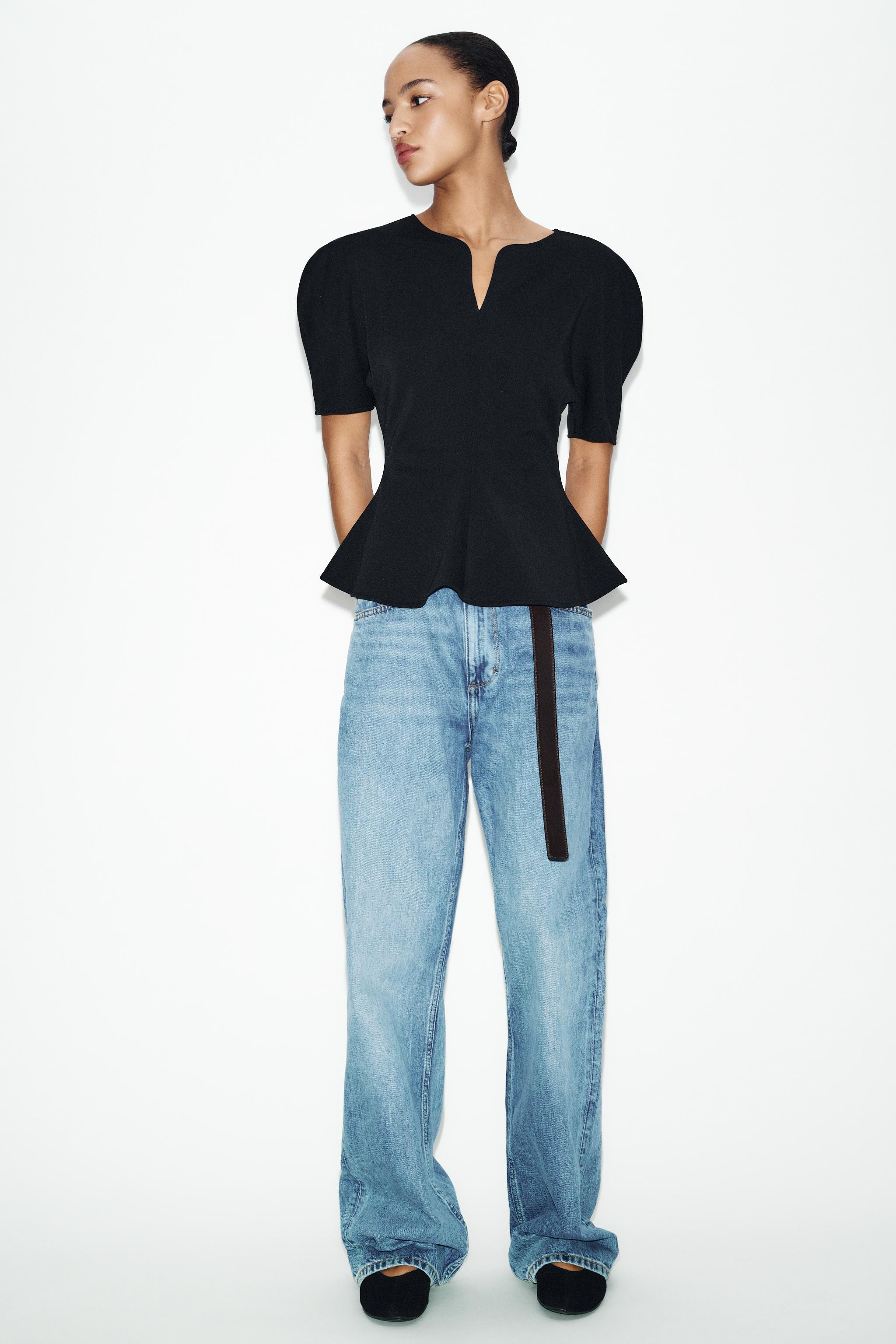 SOFT PEPLUM TOP | Zara US