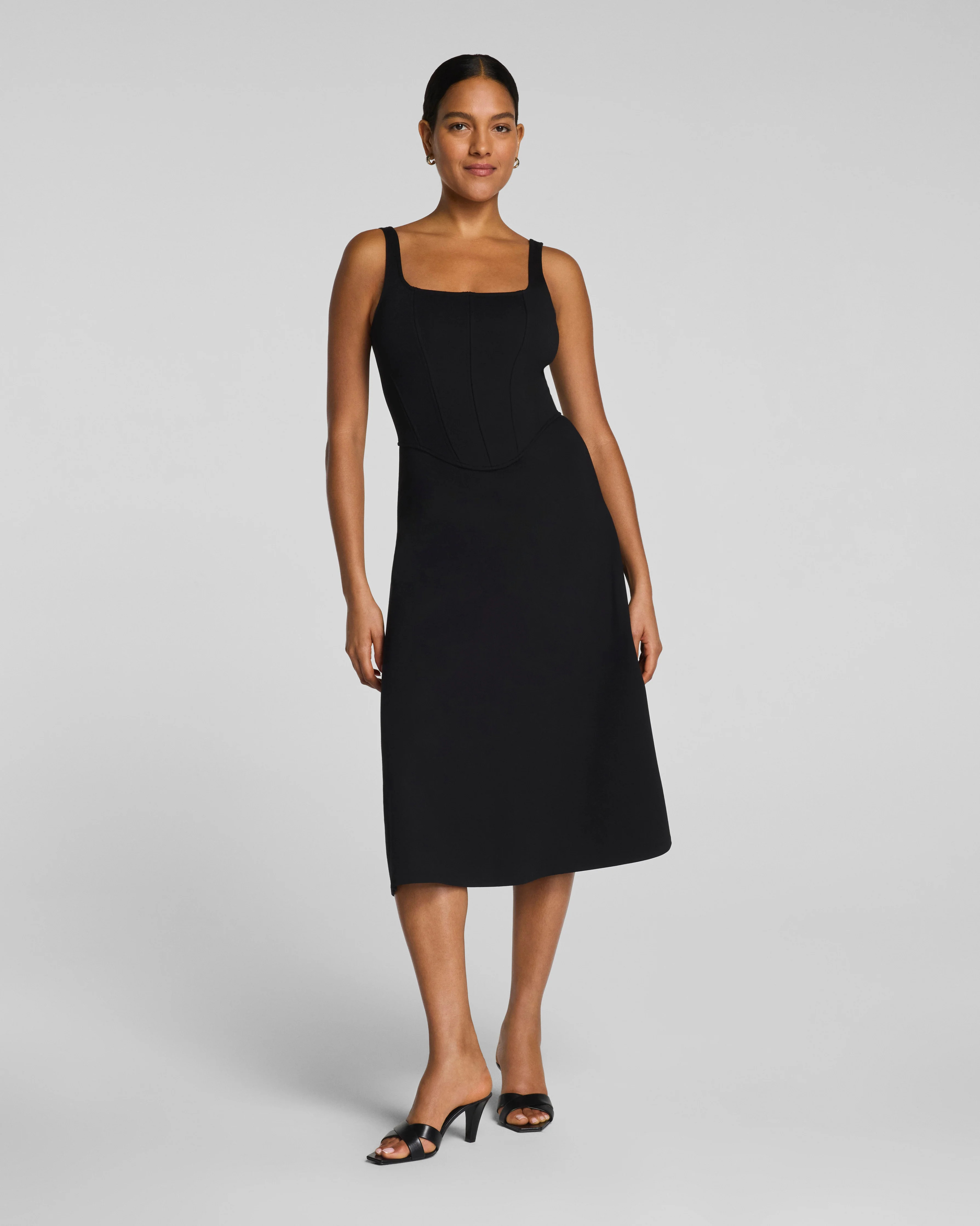 Ponte Fit and Flare Midi Dress | Spanx