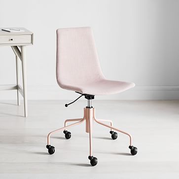 Modern Slope Upholstered Swivel Office Chair | West Elm (US)