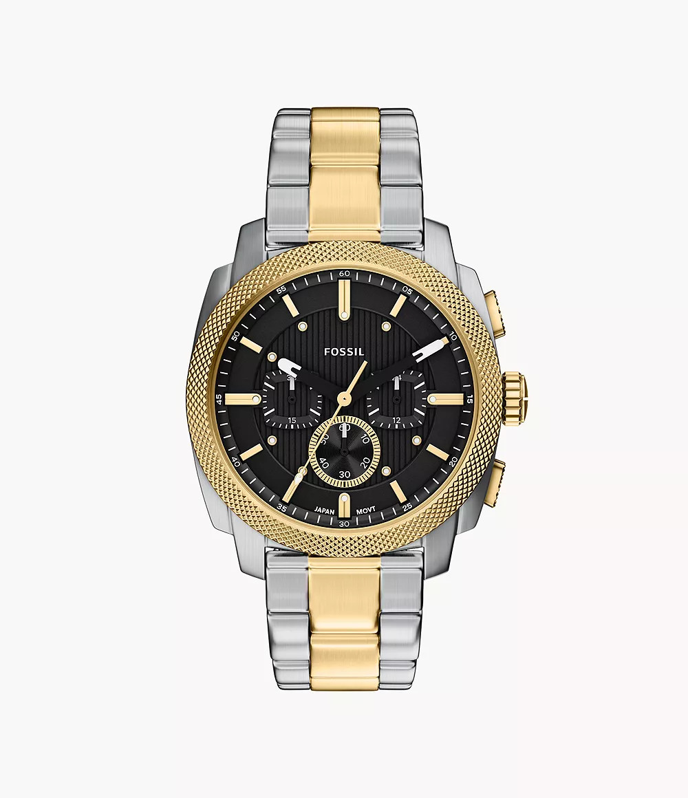 Machine Chronograph Two-Tone Stainless Steel Watch | Fossil (US)
