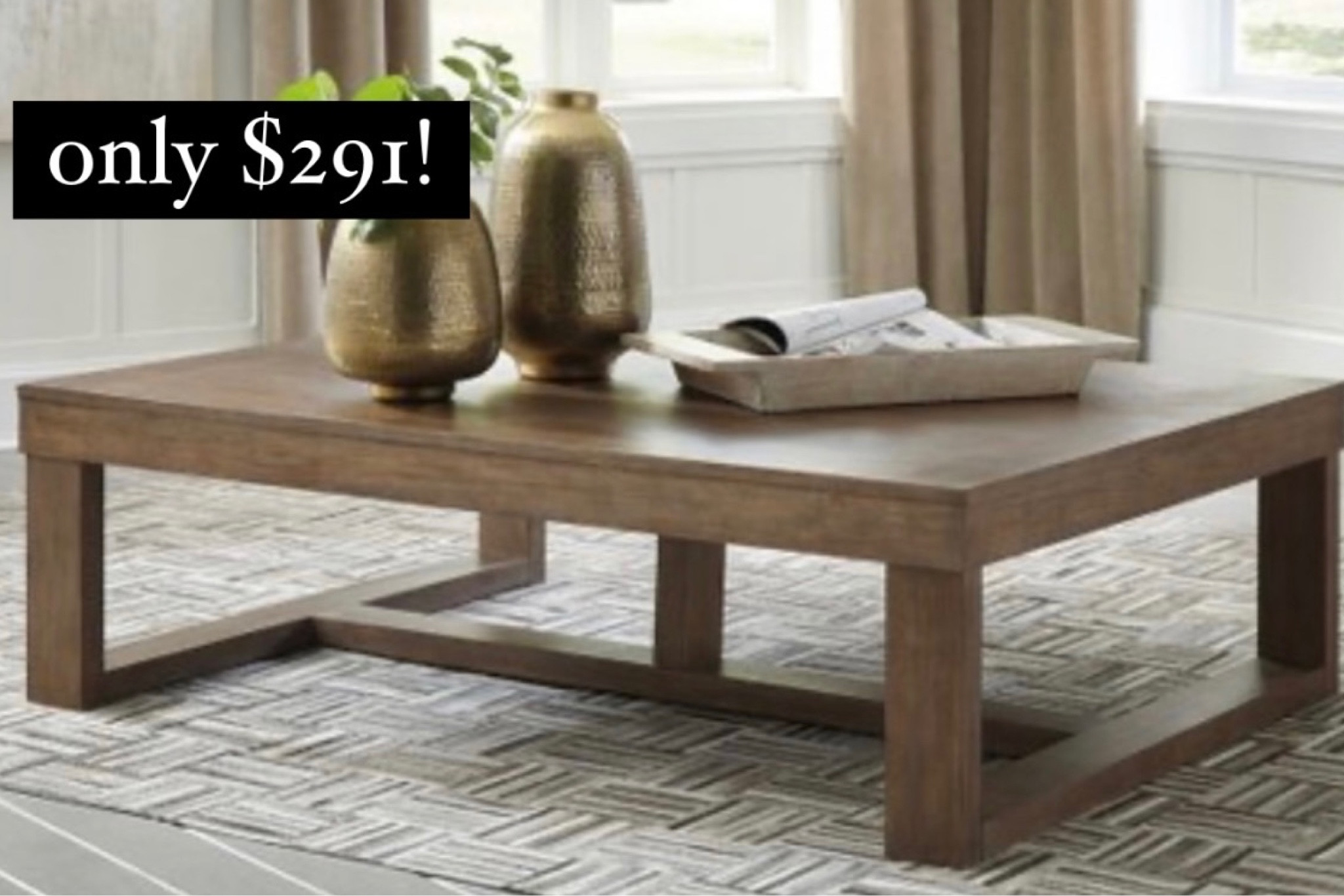Coffee table, McGee dupe, classic, wood, modern 

#LTKhome #LTKFind #LTKsalealert