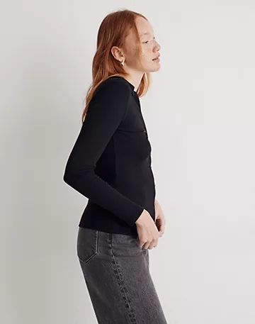 Ruched Polo Cardigan | Madewell