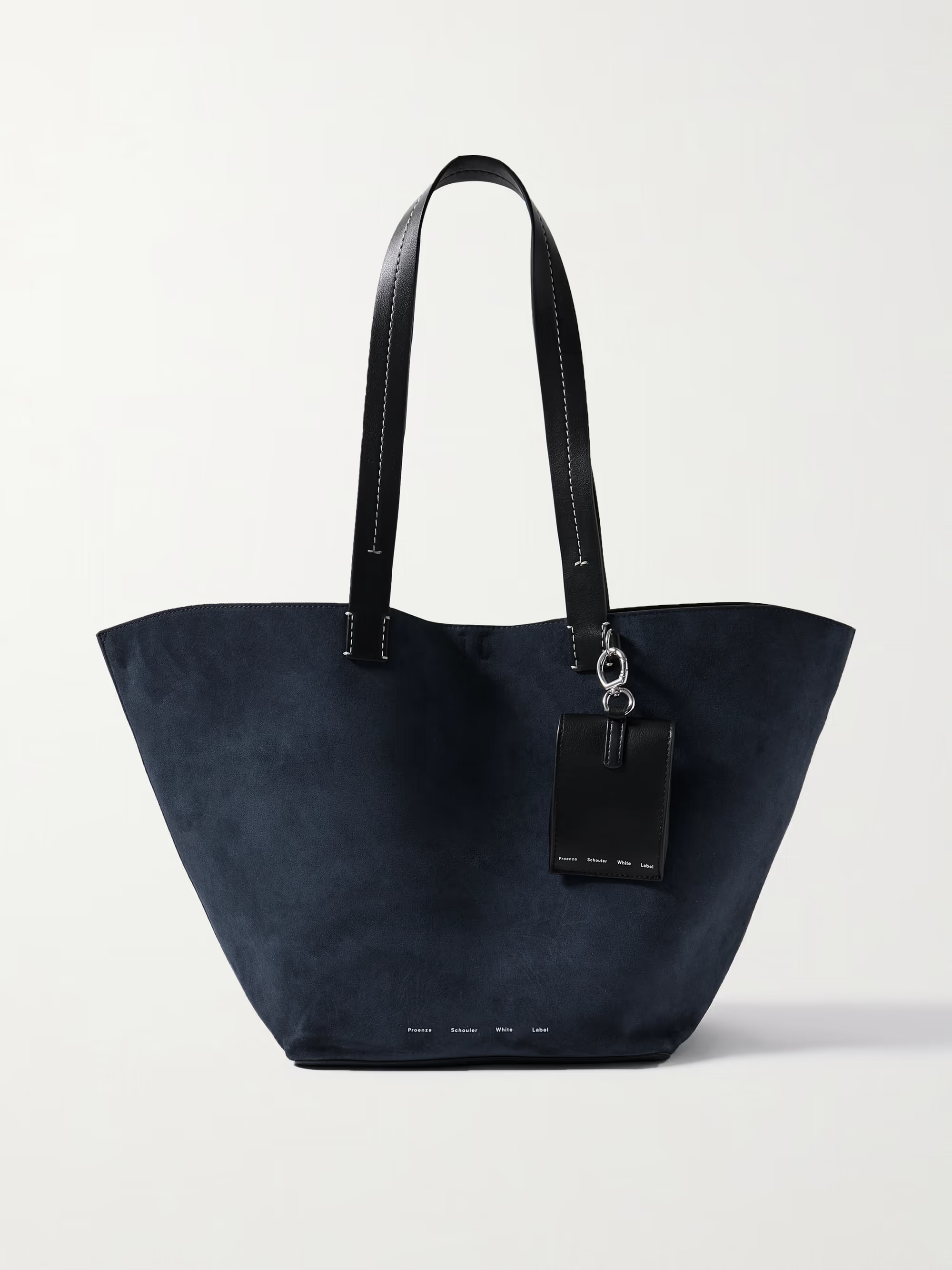 Bedford large leather-trimmed suede tote | NET-A-PORTER (US)