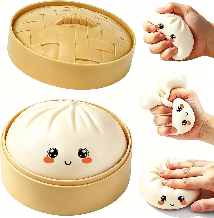 Dumpling Squishy Toy, Crazy Fun Dumpling Squishy with Box, Stretchable Squishies Dumpling Squeeze... | Amazon (US)