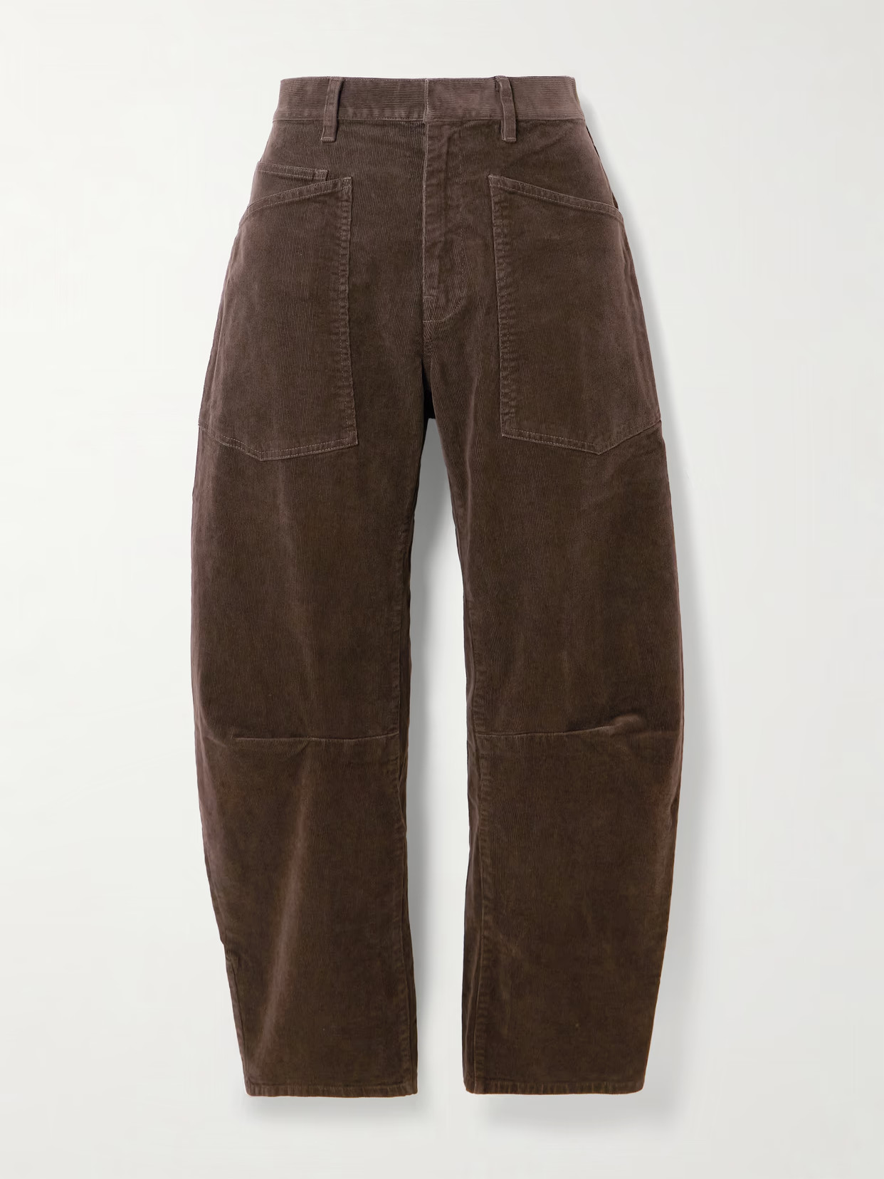 Nili Lotan - Shon Cotton-blend Corduroy Tapered Pants - Brown | NET-A-PORTER (US)