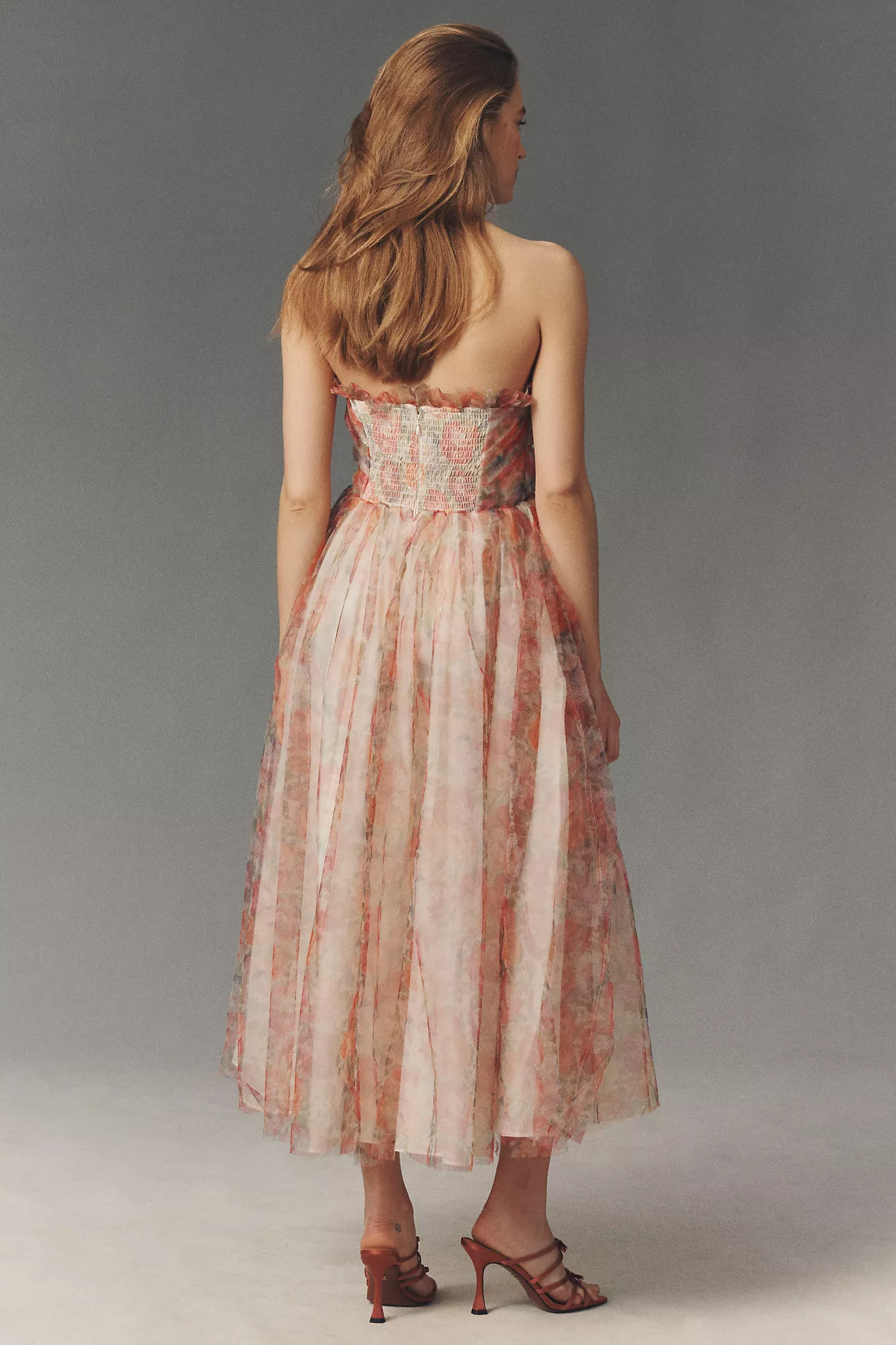 BHLDN Audrey Tulle Strapless Fit-and-Flare Maxi Dress | Anthropologie (US)