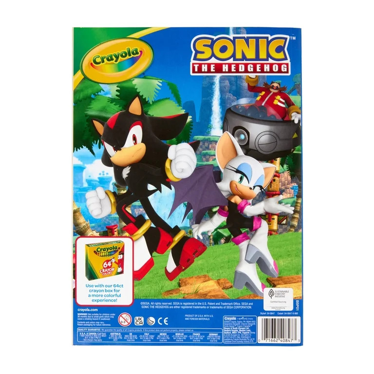 Sonic the Hedgehog Coloring Book, 96 Pages | Walmart (US)
