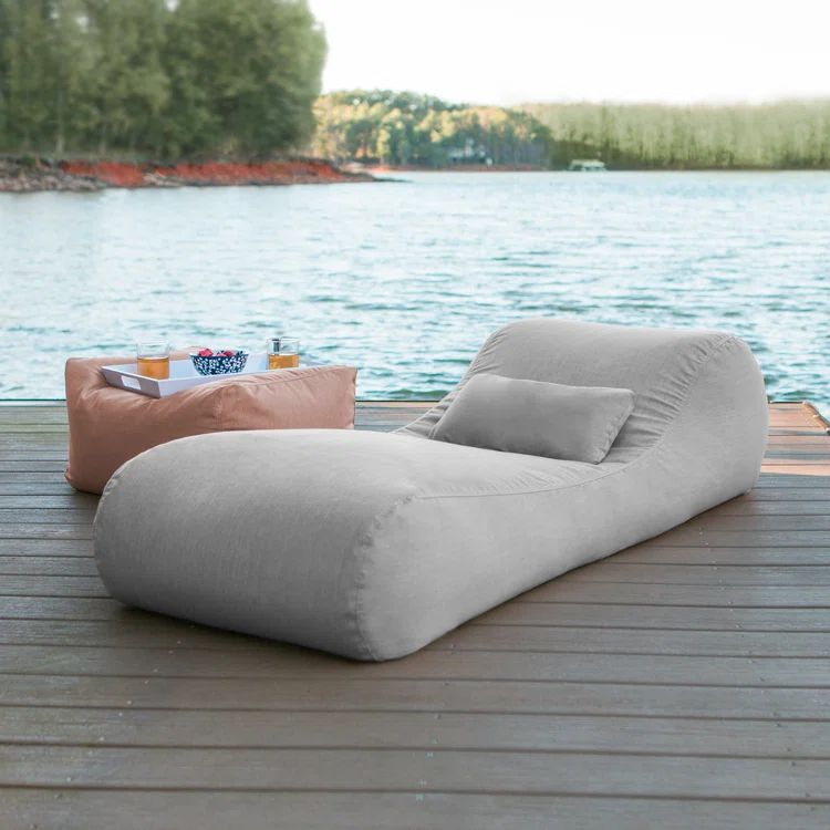 Gemma Arlo Outdoor Bean Bag Sun Lounger with Pillow | Wayfair North America