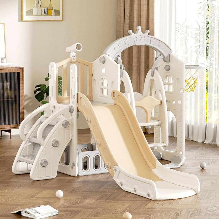 6 in 1 Toddler Swing Set, Swing Set for Toddlers Age 1-3, Slide for Toddlers 1-3 Swing Slide Todd... | Amazon (US)